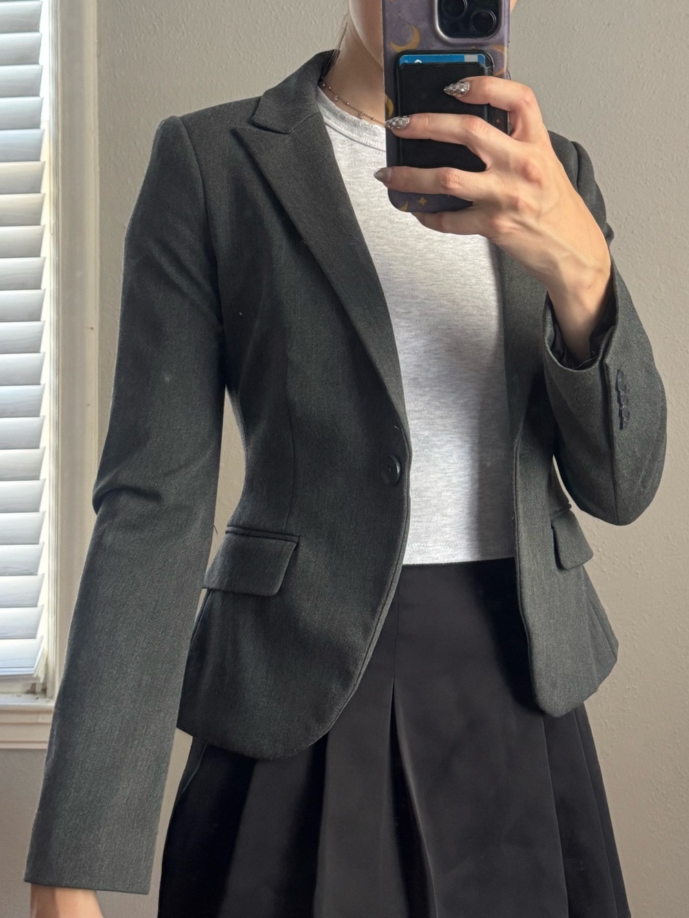 Charcoal Gray Tailored Blazer